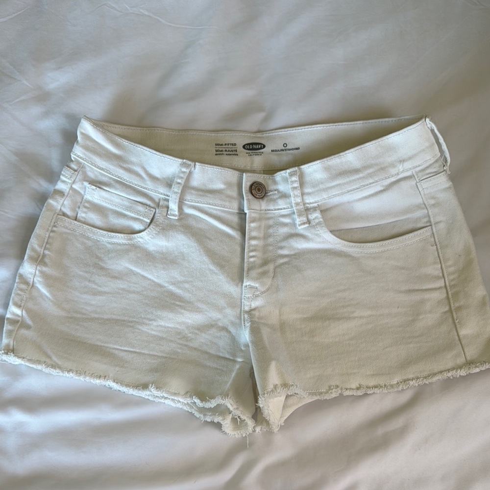 Old Navy Women's White Denim Shorts